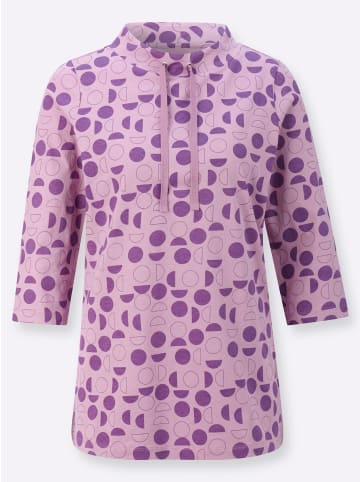 Sieh an! Longshirt in orchidee-lila-bedruckt
