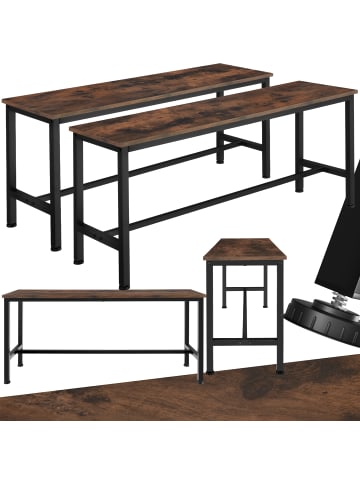 tectake 2er-Set Sitzmöbel, Maße: 108 x 32,5 x 50 cm, Industrial Style