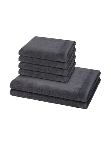 Möve 4 X Handtuch 2 X Duschtuch im Set Premium in Dark Grey