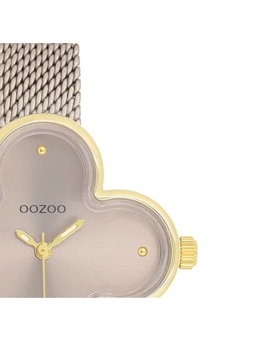 Oozoo Analog-Armbanduhr Oozoo Timepieces taupe, braun extra groß (ca. 32x32mm)
