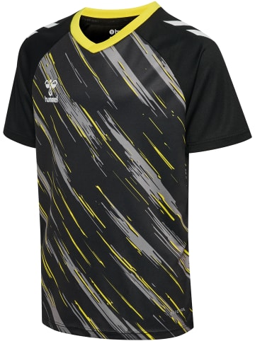 Hummel T-Shirt Raglanärmel Hmlmatch Kinder in BLACK/BLAZING YELLOW