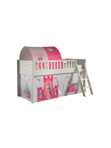 58 aufm Kessel KINDERBETT Karyl 208x114x135 Massivholz Weiß Textilset Princess 2