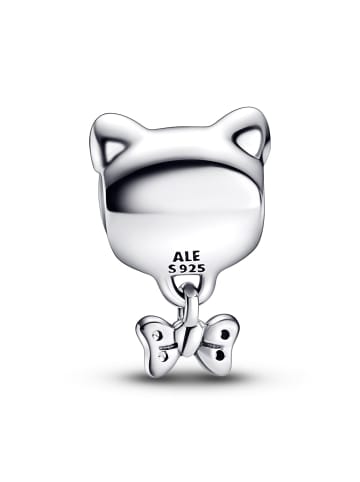 Pandora Silber Charm Haustier Katze mit Schleife