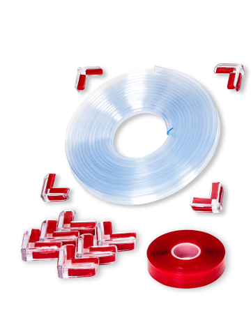 Praknu 6 m Kantenschutz für Baby inkl. 10x Eckenschutz