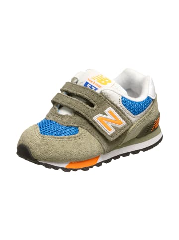 New Balance Sneaker 574 in oliv / blau