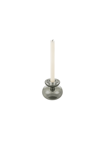 Zone Denmark Vase/Kerzenleuchter Inu in Smoked Grey/Steel