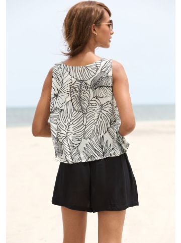 s.Oliver Blusentop in creme-schwarz-bedruckt