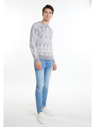 MO X-Mas-Pullover in Grau Weiss