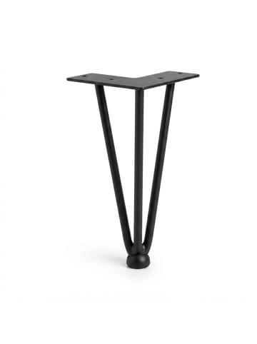 relaxdays 4x Tischbein Hairpin in Schwarz - (H)20 cm