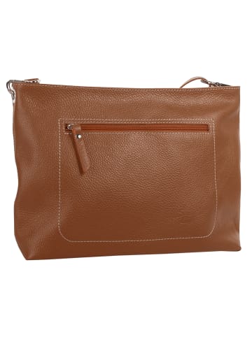 Samantha Look Umhängetasche echt Leder in cognac