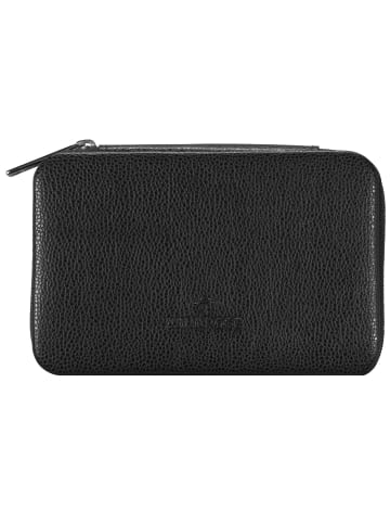 Windrose Beluga Schmuckbox 14,5 cm Leder in schwarz