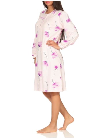 NORMANN Nachthemd und Kopfleiste am Hals - 49053 in rosa