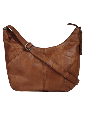 SPIKES & SPARROW Umhängetasche echt Leder in cognac