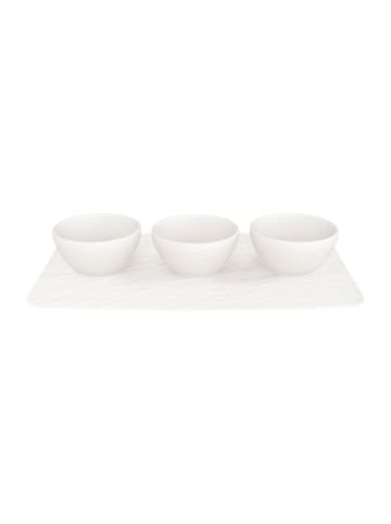 Villeroy & Boch Set Dipschälchen 4tlg. Manufacture Rock blanc in weiß