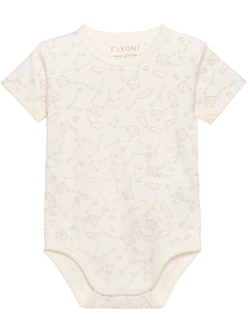 Fixoni Kinder Kurzarmbody "Body SS w.AOP" in Weiß