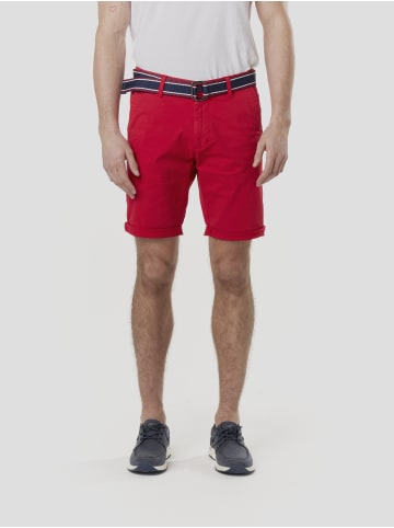 KOROSHI Regular nautische farb baumwoll-chino in rot