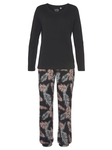 Vivance Active Pyjama in schwarz schwarz-gemustert