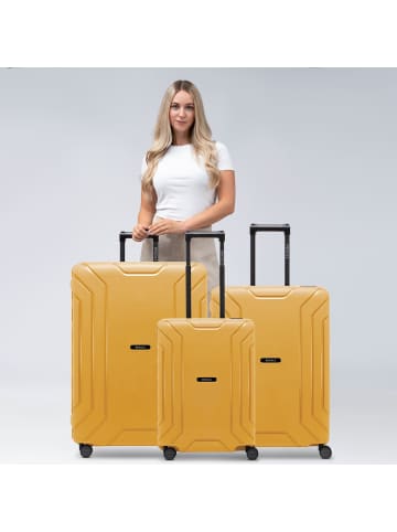 Redolz Essentials 15 4-Rollen Kofferset 3-tlg. mit Dreipunkt-Verschluss in dark yellow