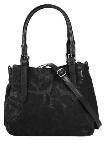 Samantha Look Handtasche echt Leder in schwarz