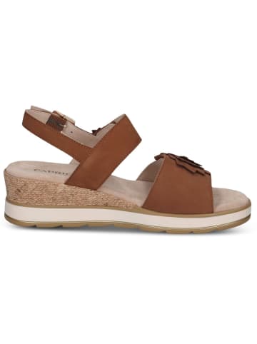 Caprice Sandale in COGNAC NUBUC