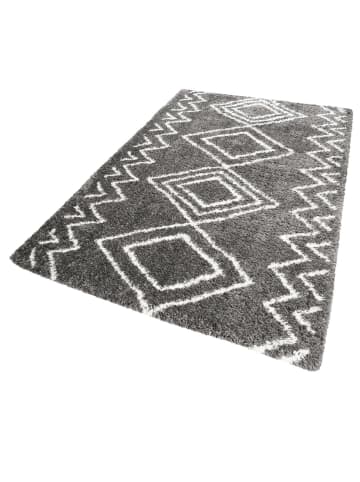 Teppich "Yagour" in Anthrazit/Weiß
