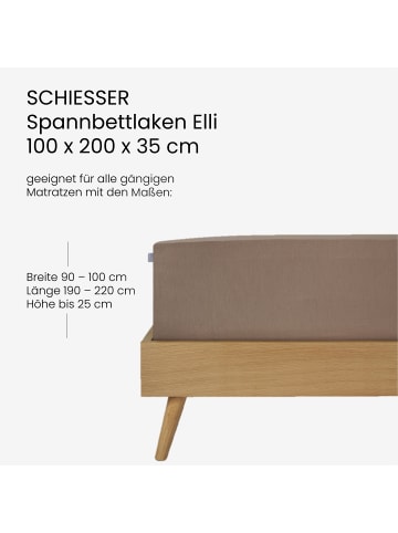 Schiesser Jersey Spannbettlaken Elli in Braun