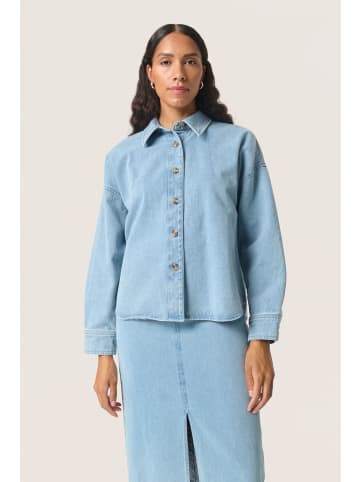 Soaked in Luxury Langarm - Hemd SLAnnabeth Lockere Passform in Light Blue Denim