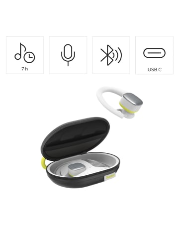 Hama Spirit Athletics, TWS, Ohrbügel, Weiß in Weiß