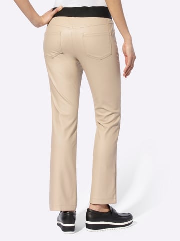 Heine Lederimitat-Hose in beige