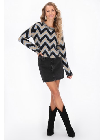 IZIA Cardigan in black multicolor