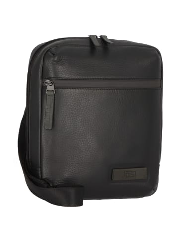 Jost Stockholm Umhängetasche Leder 22 cm Laptopfach schwarz