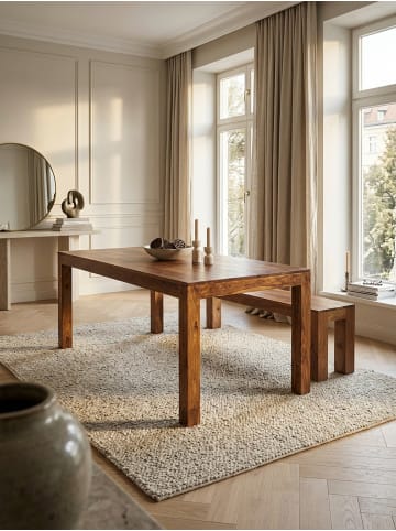 KADIMA DESIGN Esszimmertisch MUMBAI 180x90x76 cm Massivholz Esstisch in Massivholz