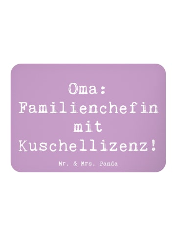Mr. & Mrs. Panda Magnet Spruch Oma Familienchefin mit Spruch in Lavendeltraum