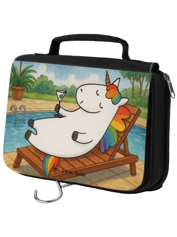 Mr. & Mrs. Panda Kulturtasche Einhorn Blümchentail Design ohne Spruch in Weiß