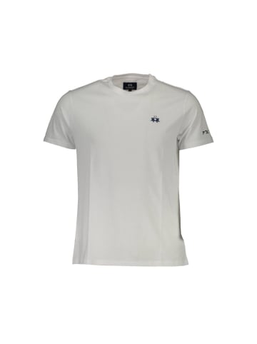 La Martina Weißes Baumwoll-T-Shirt