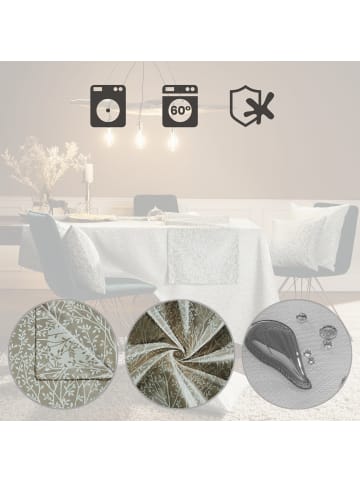 Erwin Müller Jacquard, Baumwollmischung, Gewebt Tischdecke Malaga in taupe