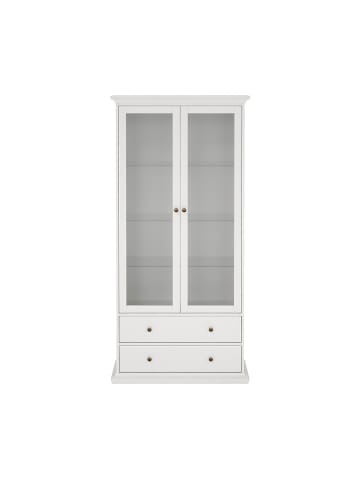 ebuy24 Vitrinenschrank Venedig Weiß 96 x 42 cm