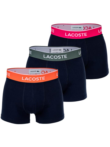 Lacoste Boxershort 3er Pack in Dunkelblau/Orange/Grün/Pink