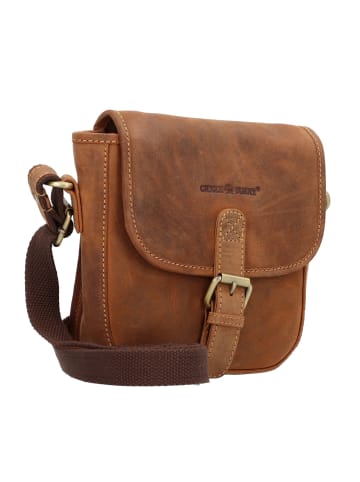 Greenburry Vintage Umhängetasche Leder 21 cm braun