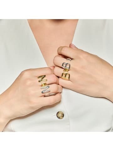 Luxenter Ring  mit Silberfinish – Alphabet