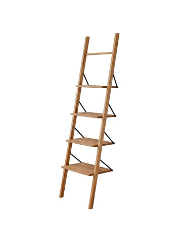 relaxdays Leiterregal in Natur - (B)44 x (H)180 x (T)35 cm