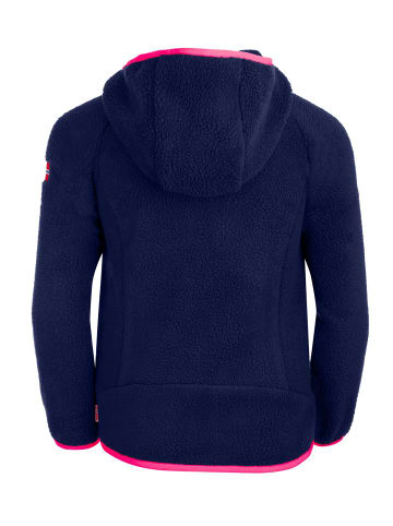 Trollkids Mädchen Fleecejacke "Mandal" in Marineblau/Magenta