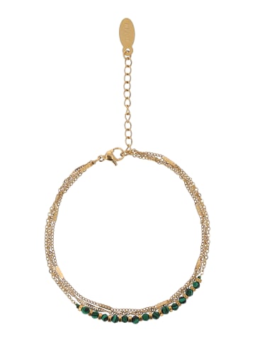 usha FESTIVAL Women Multi-Chain Bracelet in Gold Emerald