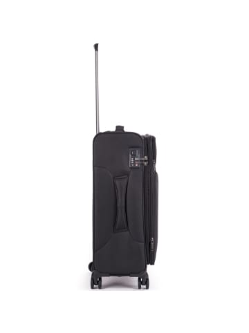 Stratic Stratic Light + 4 Rollen Trolley 68 cm mit Dehnfalte in black
