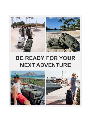 SONS OF ALOHA Reisetasche Reisetasche mit Rollen groß | Duffle 80 cm XXL 140L in grün