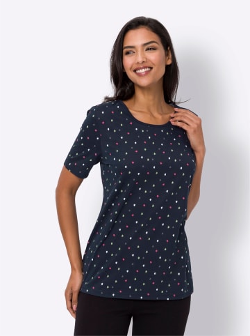 Sieh an! Freizeitshirt in marine-bedruckt