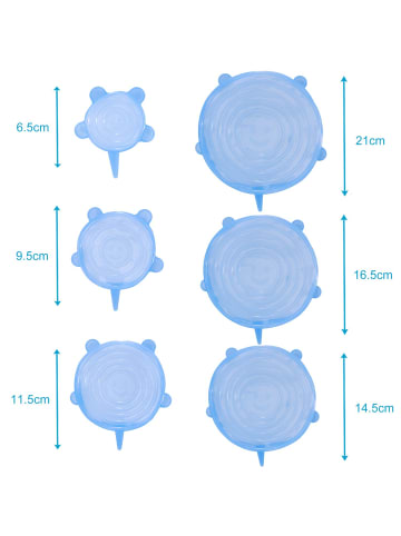 Intirilife 6x Universal-Silikonabdeckung in Blau