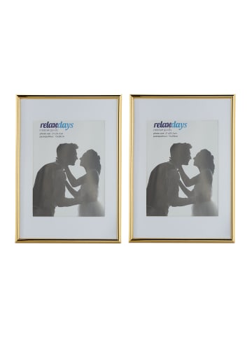 relaxdays 10 x Bilderrahmen in Gold - 15 x 20 cm