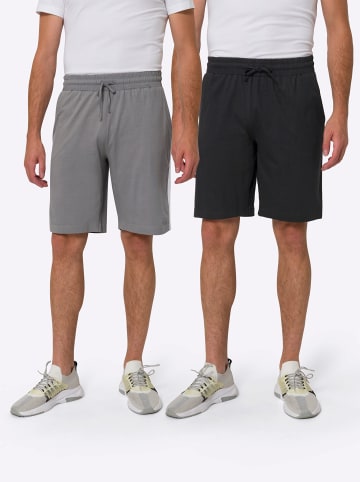 Sieh an! Freizeithose in schwarz + grau