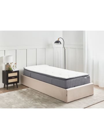 Beliani Matratze PLEASANT in Weiß/Grau - (W) 90 x (H) 25 x (L) 200 cm